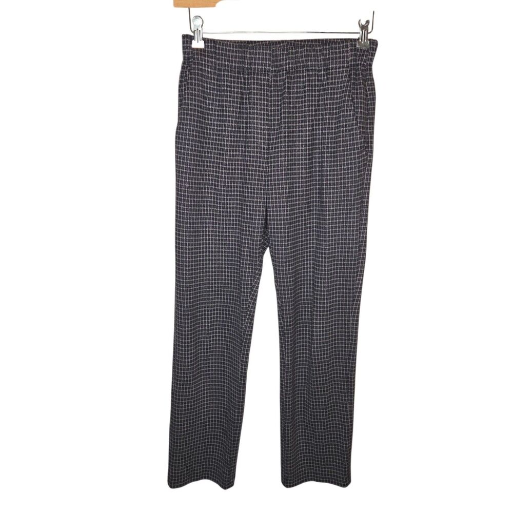 Weekend Max Mara Grid Check Knit Elastic Waist Trousers Pants 26x28 EUC